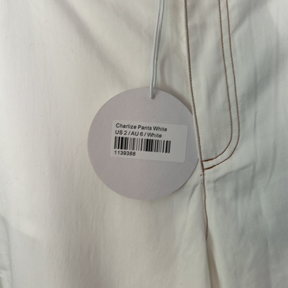 NWT Princess Polly Charlize Relaxed fit wide leg white Pants - Picture 5 of 7